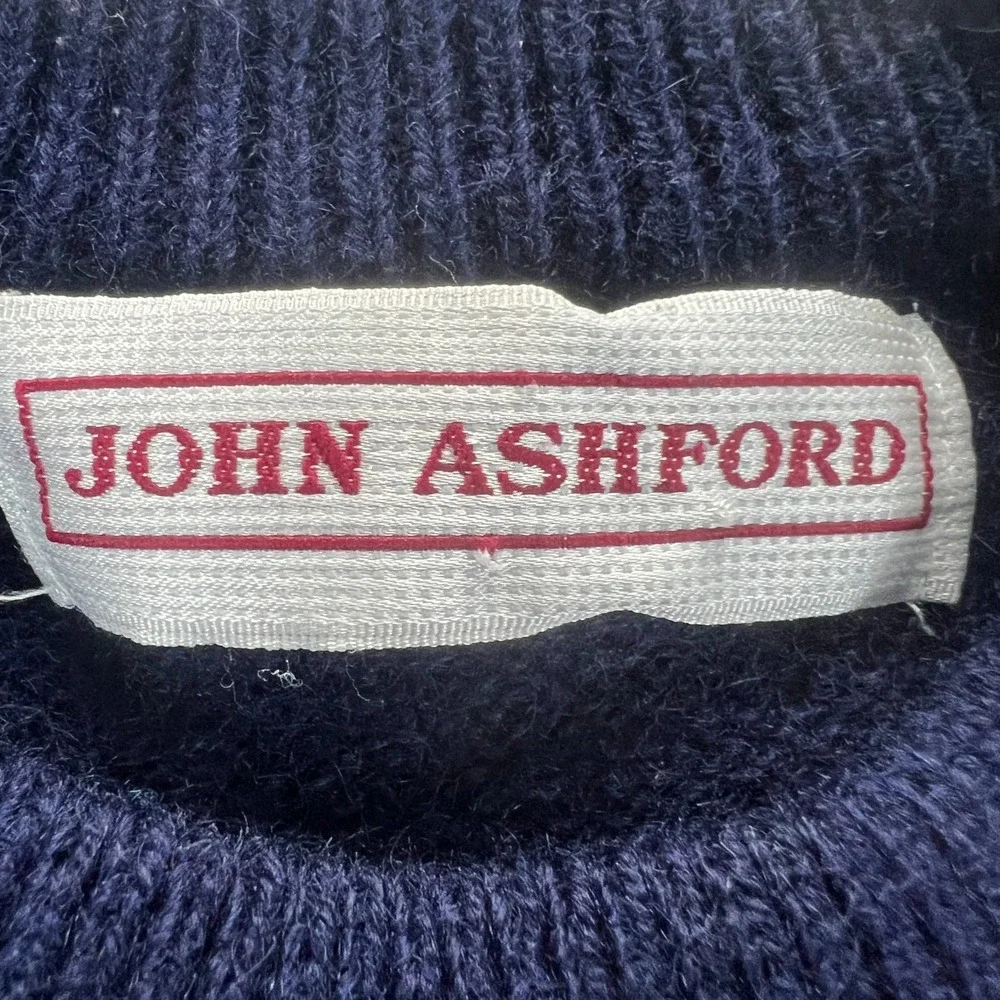 Vintage Mens 90s Argyle Shetland Wool Sweater Sz M Preppy Golf Ski Retro Classic